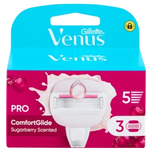 Rasoir pentru femei Gillette Venus Pro ComfortGlide cu 5 lame, Sugarberry, metalic