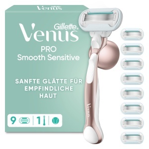 Rasoir pentru femei Gillette Venus Pro Smooth Sensitive, metal, rosegold