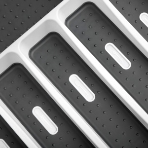 Rayen Organizer Tacamuri 6 Compartimente Alb Antiderapant 40x325x5 cm - Img 3
