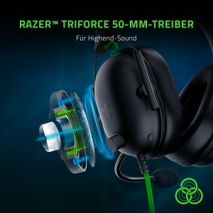 Razer BlackShark V2 X Casti Gaming Esports Negru Rauschunterdruckung 50mm Driver - Img 3