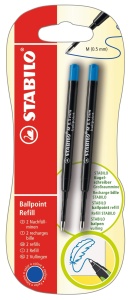 Rechizita scris STABILO - Refill pentru stilou cu bilita, 0.5 mm, cerneala albastra