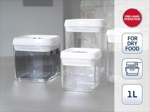 Recipient de depozitare Leifheit FreshEasy 1,0 L, eckig, transparent, cu inchidere ermetica - Img 2