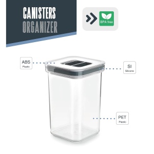 Recipient pentru alimente Lacor 64621, 1L, capac etans cu silicon, BPA-free - Img 4