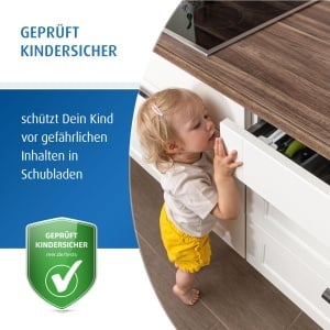 Reer Besteckschubladen-Sicherung Alb Protectie pentru Sertare cu Montaj Simplu - Img 2