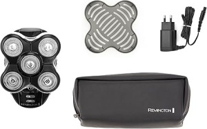 Remington Bald Razor Aparat de ras electric cu cap de litiu pentru bărbați (negru, 5 capete de ras, rezultate de ras netede cu max. 0,2 mm, cameră de colectare a părului) - Img 2