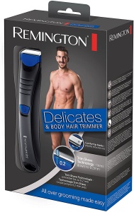 Remington Hair Trimmer Intimate Area & Body [prietenos cu pielea si sigur pana la 0,2 mm, fara iritatii ale pielii] 2 lame, 100% rezistent la apa, incl. 3 piepteni de atasament (2,4,6mm) Masina de tuns par, aparat de ras, BHT250, negru - Img 2