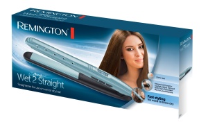 Remington Straightener Wet2Straight (pentru aplicare umeda si uscata - pentru uscarea si indreptarea parului, ingrediente microactive anti-incretire activate termic), afisaj LCD, 140-230degC, placa de indreptat parul S7300 - Img 2