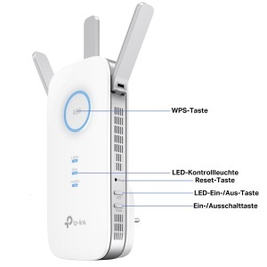 Repetitor Wi-Fi TP-Link RE550, AC1900, Dual-Band, 1300 Mbits 5GHz, Alb - Img 3