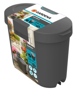 Rezervor de apa Gardena 10.5L, reutilizabil, pentru interior si exterior, negruturcoaz