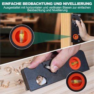 Rindea manuala HYCHIKA pentru lemn, cu 4 capete de taiere, unghi reglabil 45356 mm - Img 4