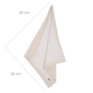 Roba Babydecke Frosty Almond 80x80 cm Patura din Bumbac Organic Certificata GOTS Beige - Img 2