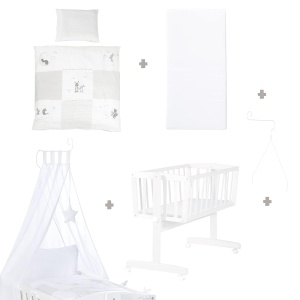 Roba Coscuta pentru Bebei 40 x 90 cm - Fox Bunny - Set Complet cu Roti - Img 3