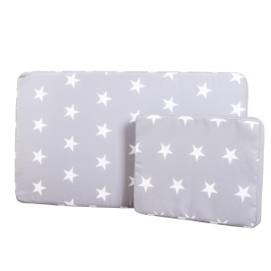 Roba Dublu Leagan pentru Copii din Lemn, 2 Locuri, Protectie UV, Gri - Img 4