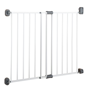 Roba Gata de Usa Metalica, Protectie pentru Copii si Pisici, Alb, Inaltime 73 cm