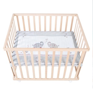 Roba Laufgitter 75 x 100 cm cu Textileinlage - Mobil cu Role - Inaltime Ajustabila - Img 2