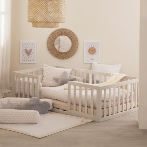 Roba Montessori pentru copii 70 x 140 cm - Includere lattenrost si siguranta - Img 6