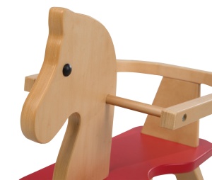 Roba Schaukelpferd - Calut de balans din lemn masiv, rosu, cu inaltimea de 55 cm - Img 9