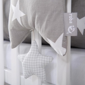 Roba Spieluhr Little Stars - Jucarie muzicala pentru copii, griAlb, lavabila - Img 2