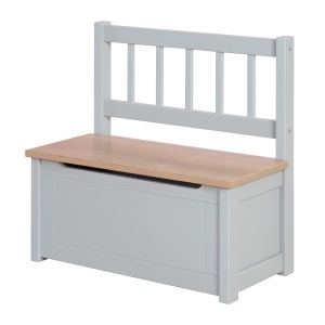 Roba Woody Kindertruhenbank Taupe Lemn Lacuit Spatiu Depozitare Sigur