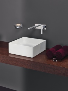 Robinet de baie GROHE Lineare, montaj pe perete, finisaj Supersteel mat - Img 7