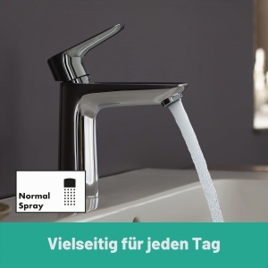 Robinet de baie hansgrohe Talis E, inaltime 110 mm, crom, cu sistem EcoSmart - Img 3