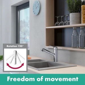 Robinet de bucatarie hansgrohe Focus M42, crom, cu dus retractabil, 150 mm - Img 5