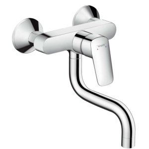 Robinet de bucatarie hansgrohe Logis, montare pe perete, crom, debit 13 lmin