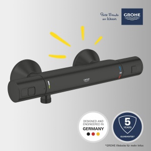 Robinet de dus GROHE Precision Start, negru, cu termostat si tehnologie de economisire a apei - Img 2
