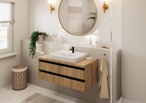 Robinet pentru chiuveta hansgrohe Vernis Blend, Kaltwasser, Mattschwarz, EcoSmart - Img 5