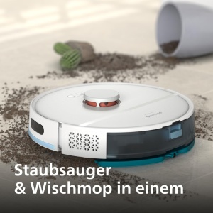 Robot aspirator Philips HomeRun Seria 2000 XU210020 2-in-1 2700 Pa functie mop navigatie laser alb - Img 6