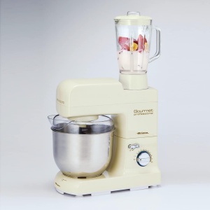 Robot de bucatarie Ariete Pastamatic Gourmet 1596 Beige 10 viteze Mixer din sticla 15L - Img 4