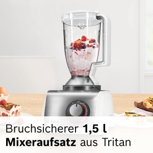 Robot de bucatarie Bosch MultiTalent 8, 1250 W, bol XXL 3.9 L, mixer 1.5 L, albotel - Img 5
