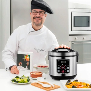 Robot de bucatarie multifunctional Avilia cu 20 de programe - multicooker 5 l, afisaj LED, control digital, ideal pentru iaurt, orez, terci si alte alimente, otel inoxidabil, 930 W + lingura gratuita - Img 4