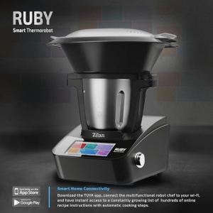 Robot de bucatarie multifunctional Zilan RUBY Thermorobot, Wi-Fi, 18 functii, ecran tactil color TFT de 7 inchi, cantar integrat, control aplicatie, 4,7 L, 1700 W - Img 3