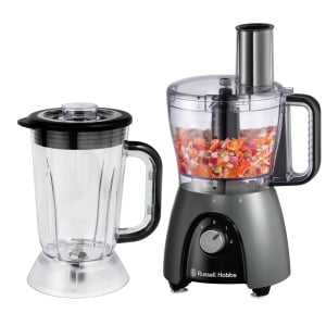Robot de bucatarie Russell Hobbs [blender/taietor de legume/mixer/tocator/blender] Robot de bucatarie (framantare, amestecare si taiere etc., poate fi spalat in masina de spalat vase, putere maxima de 900 W) Mat Charcoal 27111-56 - Img 1