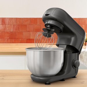 Robot de bucatarie Tefal Bake Essential Coal 4-in-1, set de coacere + masina de tocat carne, 800 W, 6 viteze si functie de impuls, bol din otel inoxidabil, capacitate de 4,8 litri, negru, QB161H38 - Img 6