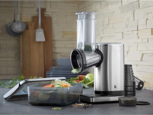 Robot de bucatarie WMF Kuchenminis, 150W, 5 cutite, inox Cromargan, cutie salata to-go - Img 2