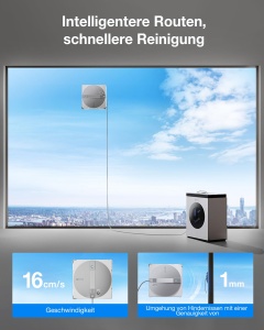 Robot de curatare feronerie ECOVACS WINBOT W3 OMNI, curatare automata, tehnologie TruEdge - Img 7