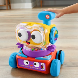 Robot de jucarie Fisher-Price 4-in-1 Linus pentru bebelusi si copii, activitati interactive - Img 6