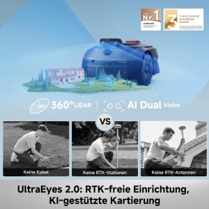 Robot de tuns iarba Mova ViAX 500, capacitate 600 m, tehnologie AI, control prin aplicatie - Img 3