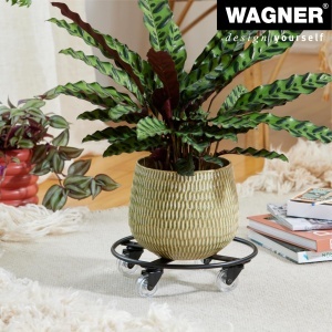 Rola pentru plante WAGNER SKELETT SMALL - 25 cm, 60 kg, negru mat - Img 2