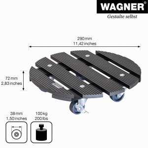 Rola pentru plante WAGNER WPC 29 x 7,5 cm, capacitate 100 kg, gri - Img 3