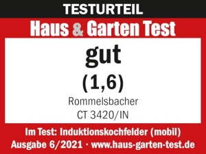ROMMELSBACHER Placa Dubla Fierbinte CT 3420/IN Inductie - Sticla-ceramica, control tactil, recunoastere oala, 10 niveluri de putere, 10 niveluri de temperatura de la 60-220 degC, temporizator, functie de oprire, 3400 wati - Img 6