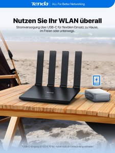 Router 4G Tenda N300 4G03 Pro V2.0, viteza 150 Mbps, dual SIM - Img 5