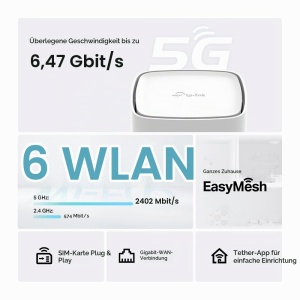 Router 5G TP-Link Archer NX505 Wi-Fi 6 AX3000, 3 porturi Gigabit, Plug Play - Img 3