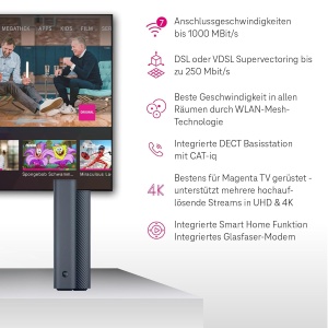 Router Wi-Fi Telekom Speedport 7, 6760 Mbits, Modem fibra optica, Mesh - Img 2