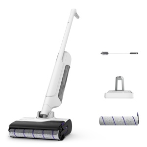 Rowenta X-Clean 10, aspirator umed/uscat fara fir, aspirator cu autocuratare si uscare, aspirator umed ultrausor: doar 0,8 kg in mana, aspirator de spalat cu o durata de functionare de 60 de minute, alb, GZ7540WO - Img 1