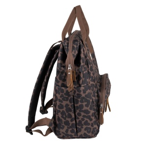 Rucsac pentru schimbat scutece BEABA Wellington, leopard, cu multe compartimente - Img 3