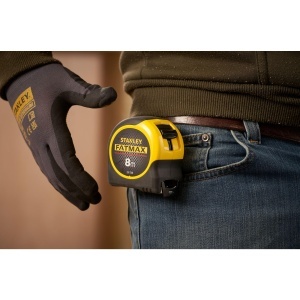 Ruleta Stanley FatMax 8m cu Blade Armor, Husa DynaGrip, Clip de Centura - Img 6