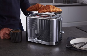 Russell Hobbs Toaster Geo Steel 25250-56 Gri 1640W Functie Lift and Look - Img 8